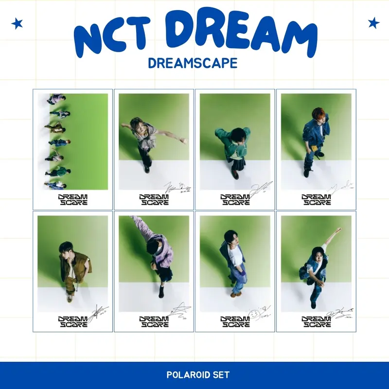 POLAROID NCT DREAM SCAPE (ISI 8 PCS + LAMINASI 2 SISI) TANDA TANGAN TTD KPOP PHOTOCARD CARDS IDOL KOREA PREMIUM MURAH UNOFFICIAL MARK RENJUN JENO HAECHAN JAEMIN CHENLE JISUNG READY STOCK ! 0
