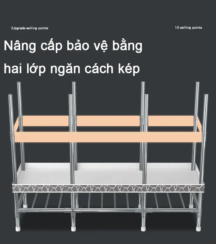 Tủ quần áo vải hợp kim, thiết kế đơn giản, dung tích lưu trữ lớn, 23MM 3