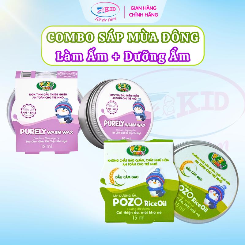 Combo Sáp Mùa Đông Cho Bé Sáp Làm Ấm + Sáp Dưỡng Ẩm - Hỗ trợ Giữ Ấm Dưỡng Ẩm Da Cho Bé.