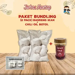 [2pack] basreng ikan + 1 chili oil botol juragan basreng Makanan Food  Masakan