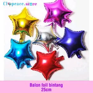 Balon Foil Bintang ukuran 25cm