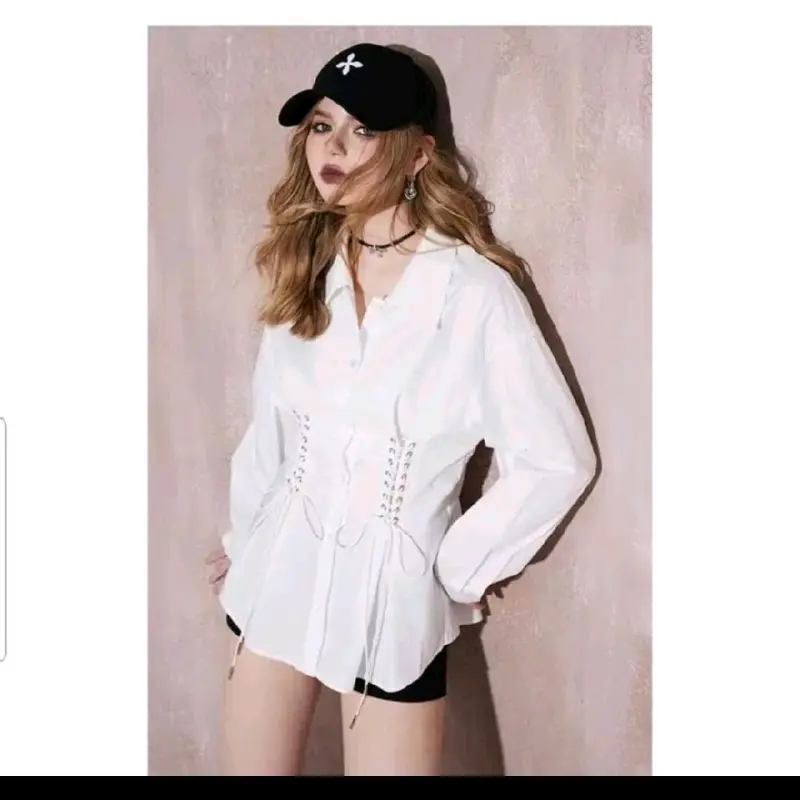 Atasan Wanita Korea Putih Polos LD 100 - Gaya Modis dan Trendy - Crop, Hitam, Baju, Casual, Panjang, Top, Cewek, Oversize, Basic, Katun simpel remaja 2