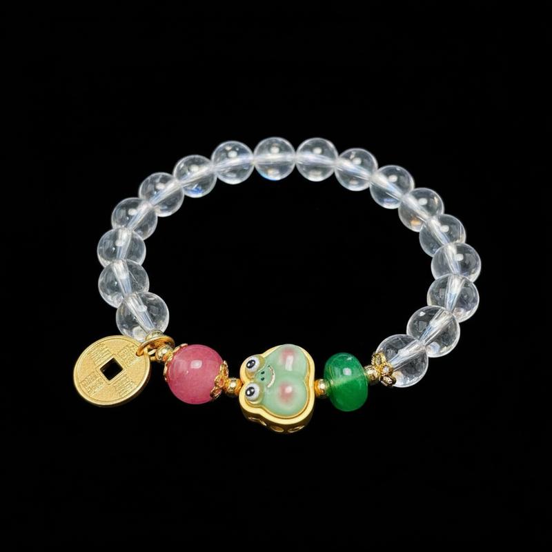 PT36 Chuỗi đá đeo tay phối char.m dễ thương