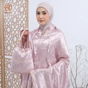 Ra - Mukena Dewasa Coquette Pita 2in1 Sutra Silk aa Jacquard Jumbo Renda Mewah