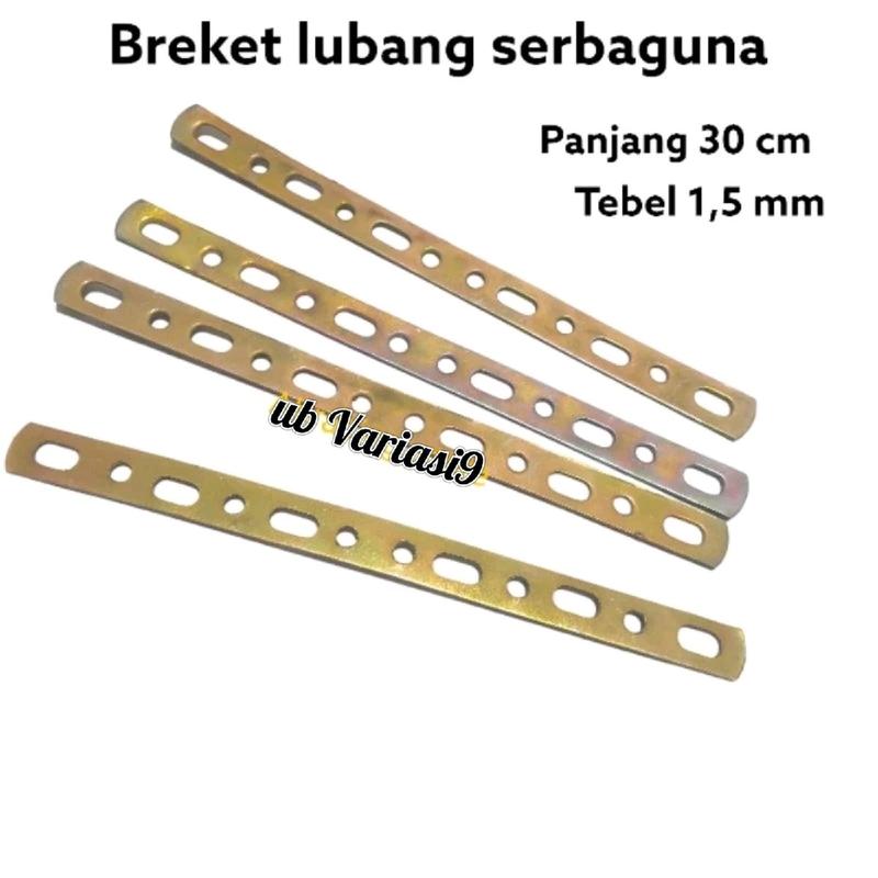 Breket plat bolong tebel breket lampu tebal breket plat besi bolong tebal untuk semua motor Motorcycle Kendaraan 1