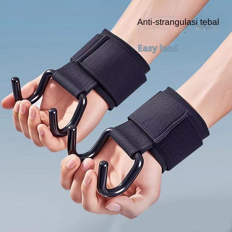 Sarung Tangan Gelang, Kait Tarik Kebugaran Kuat, Anti Selip, Cocok untuk Menggantung Palang Horizontal, Peralatan Pendukung