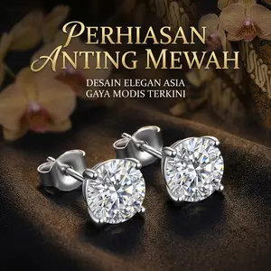 Anting wanita kristal 6mm luxury style korea