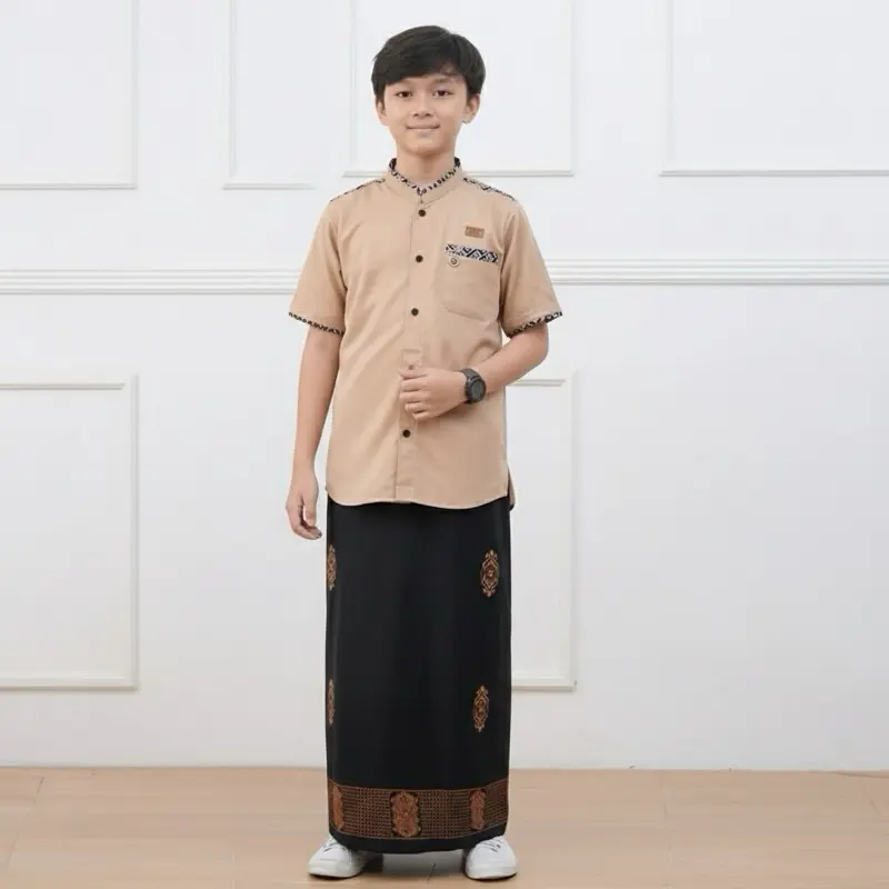 Coklat + Sarung hitam