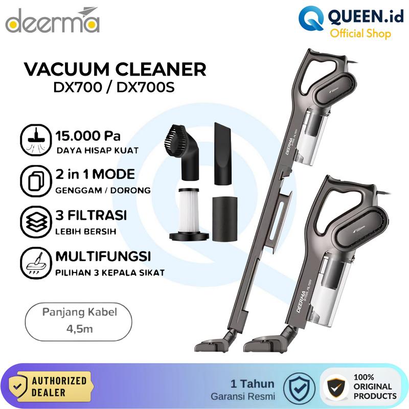 Deerma DX700 / DX700S Vacuum Cleaner 2in1 Handheld Penyedot Penghisap ...