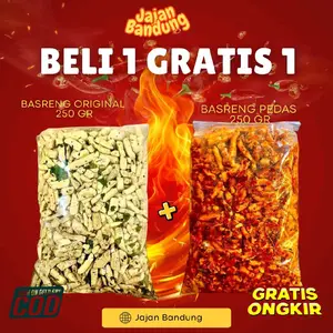 Promo bundling beli 1 gratis 1 basreng original daun jeruk dan basreng pedas daun jeruk