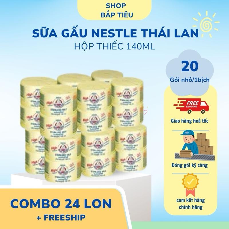 Combo 24 lon sữa gấu Nestle Thái Lan 140ml giàu canxi