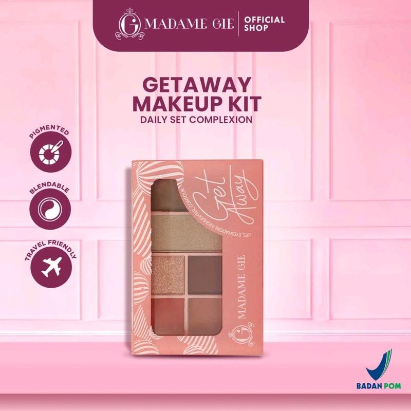 Madame Gie Getaway Make Up Kit - MakeUp Face Pallete (Eyeshadow / Kosmetik / Waterproof) 0