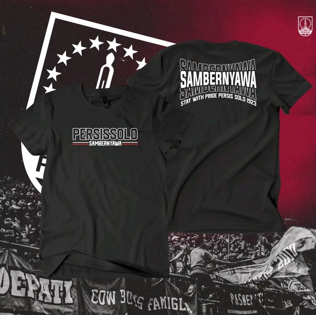 T-SHIRT PERSIS SOLO 1923 SAMBERNYAWA Kaos Distro Pria Wanita Keren Bahan Katun Halus
