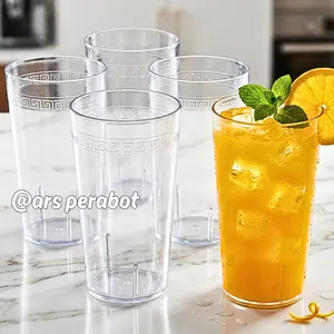 [Per 6 Pcs] Gelas AKRILIK/ACRYLIC/SIZE BERAS&KECIL/GELAS TEBAL MURAH/Gelas Akrilik Warung Cafe Cafe