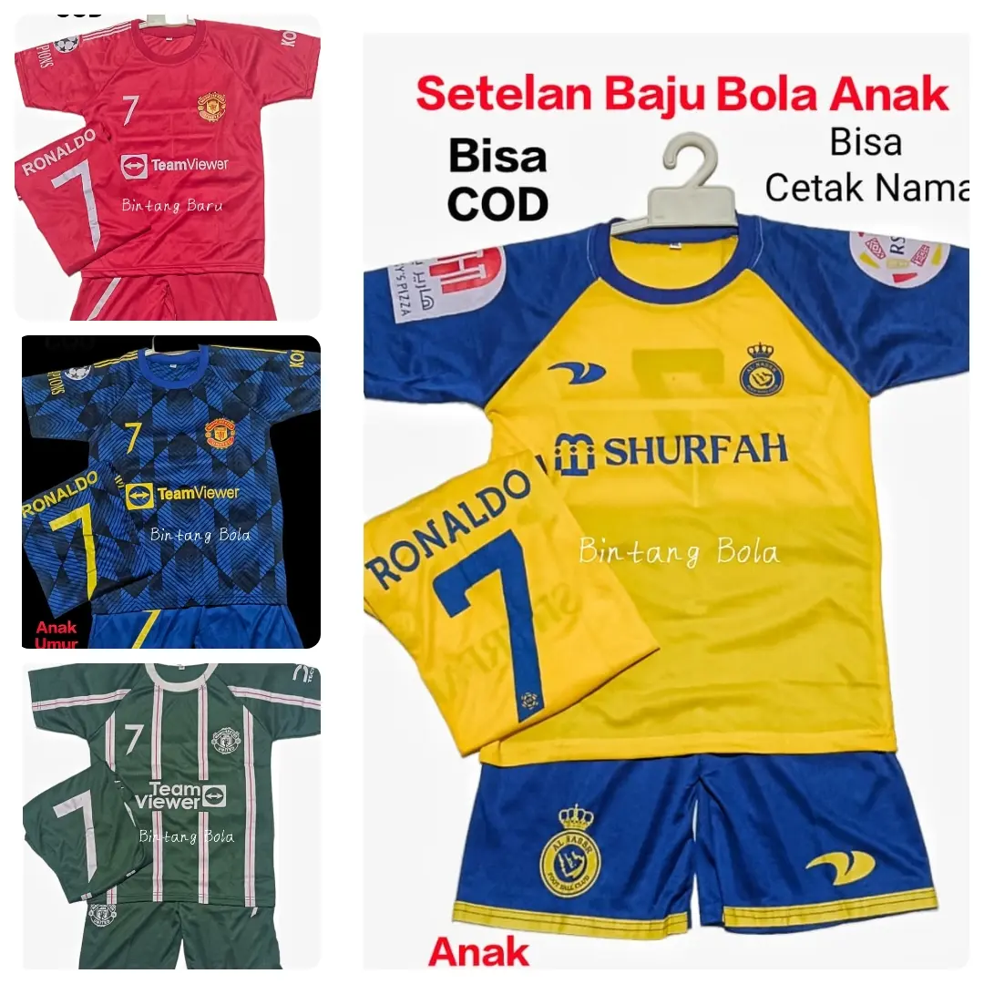 SETELAN BAJU BOLA ANAK SEMUA LIGA/JERSEI ANAK/OLAHRAGA/COD/MURAH/ Outdoor Sport