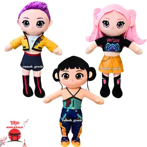 Plushie - Boneka KPOP Demon Hunter Golden Huntrix Boneka KPOP Karakter Mira Zoey Rumi Ukuran Besar