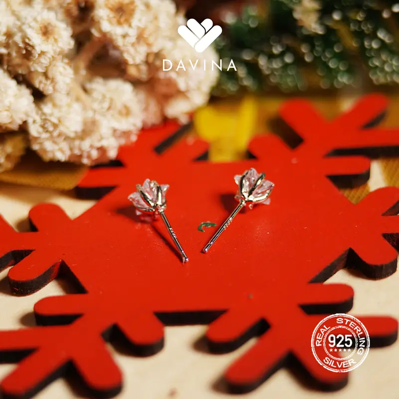 DAVINA Ladies Seila Earrings Sterling Silver 925 - Anting Wanita Perak S925 Tusuk Bintang 1