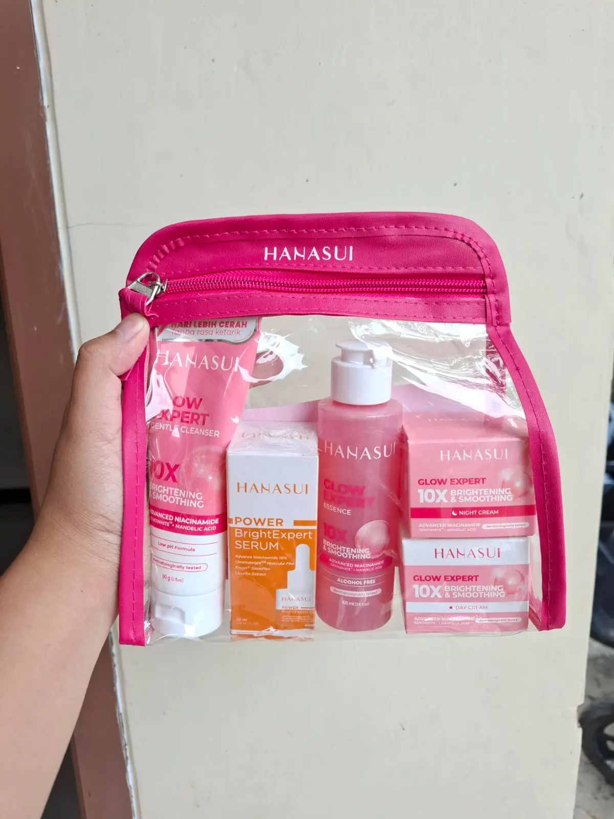(PROMO) PAKET LENGKAP HANASUI GLOW EXPERT + SERUM BRIGHT EXPERT 10% NIACINEMED 100% ORIGINAL BPOM