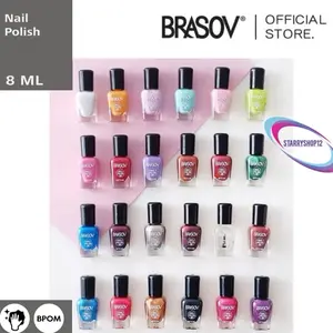BRASOV Kutek Cat Kuku 8 ML BPOM nail Polish kutex kuteks XX-CT nude warna mix maroon NAIL POLISH Brasov brasov CAT KUKU Nails poles assorted colours satuan ecer