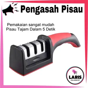 Alat Pengasah Pisau Gunting 3 Slot Bahan Besi Knife