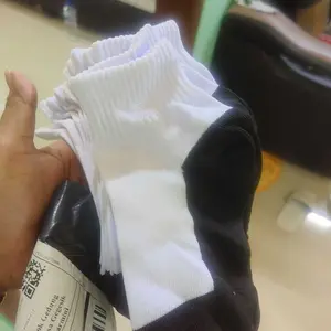 6 Pasang Kaos Kaki Anak Sekolah Pendek Hitam Putih Unisex Tebal Sport Wanita Pria Katun Cowok Nyaman Fashion