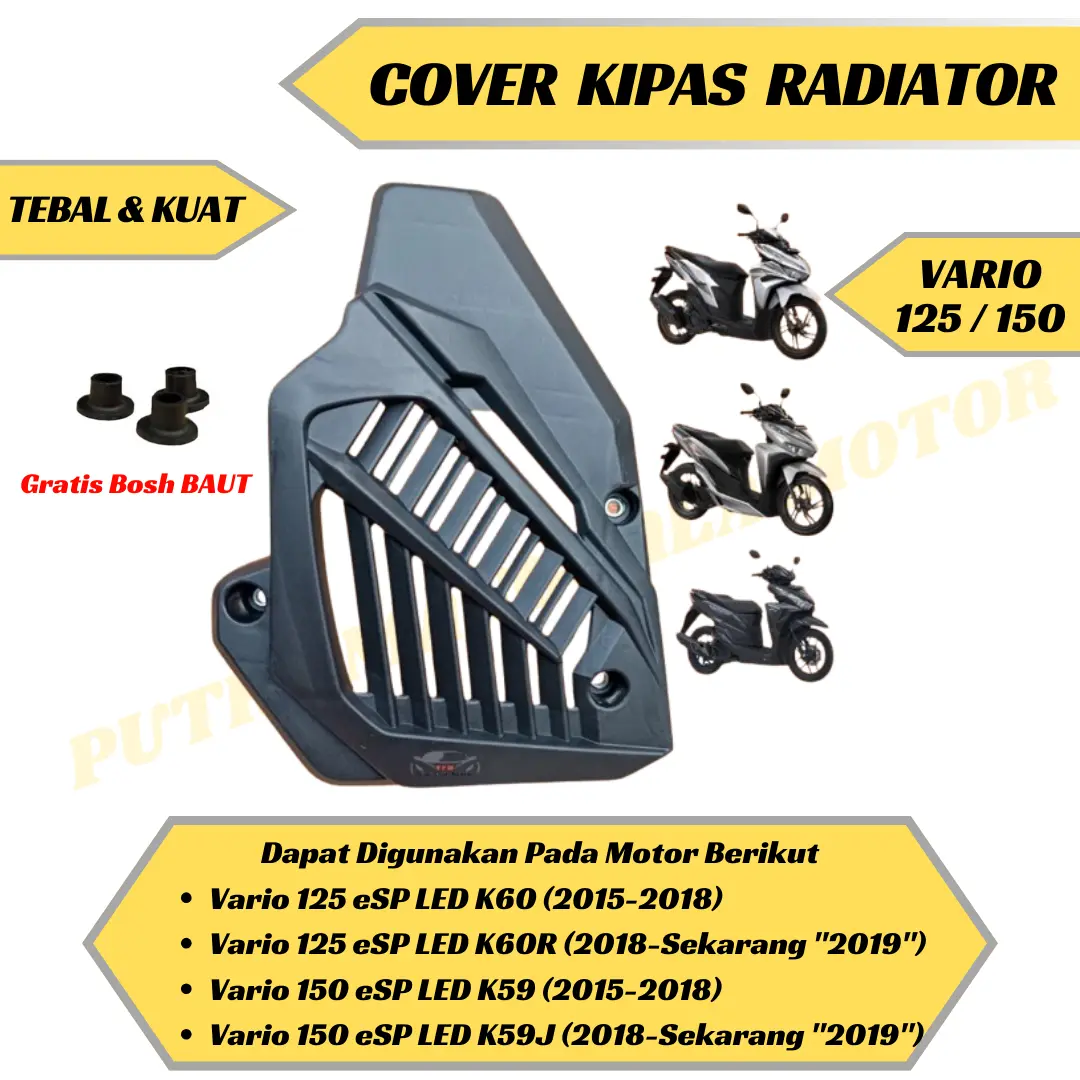 cover kipas radiator standar vario 125 150 LED 2015-2018 tutup radiator vario 125 vario 150 LED