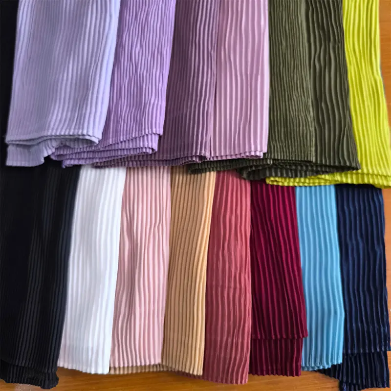 Pashmina Plisket Full Kerudung Wanita Panjang Polos 1