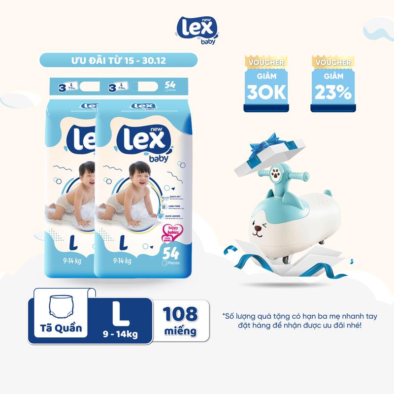 [Mua 2 Tặng 1] Combo 2 Bịch Tã Bỉm Quần Size M56/L54/XL50/XXL48 Chất Lượng Vượt Trội Giá Mềm Mại Như Tình Yêu Của Mẹ