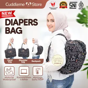 CuddleMe Diaper Bag 3in1 Tas Ibu Bayi Simpan Asi Makanan Thermal Waterproof Ringan Sekat Multifungsi