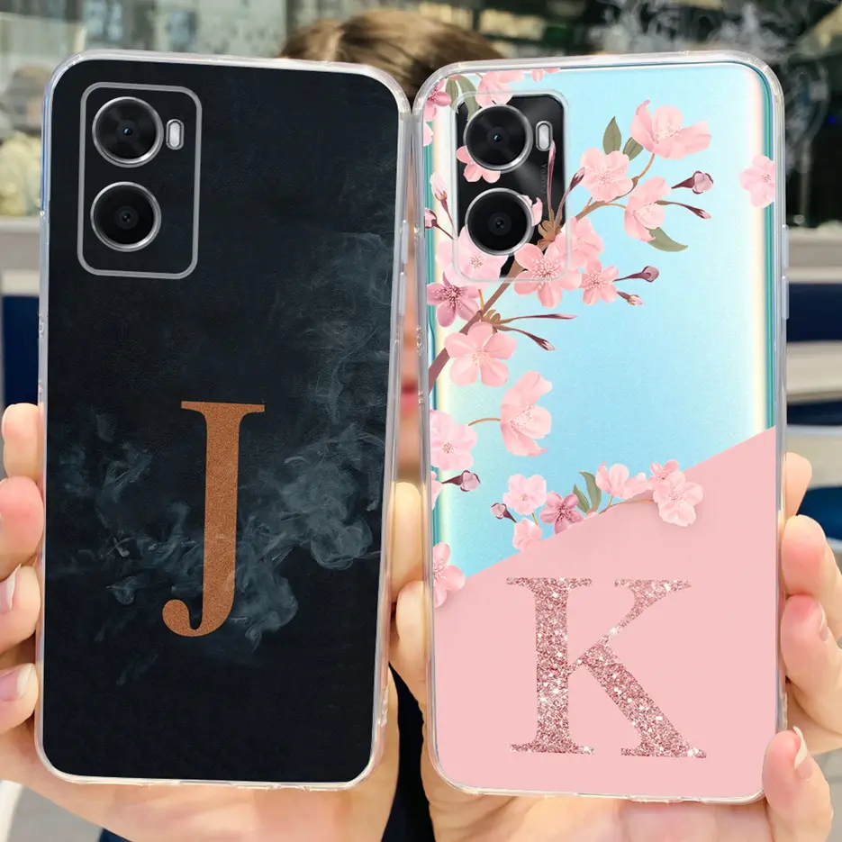 For Oppo A76 Case Oppo A96 CPH2333 New Letters Cover Clear Silicone Phone Cases For Oppo A76 A 76 96 OppoA76 OppoA96 Soft Casing