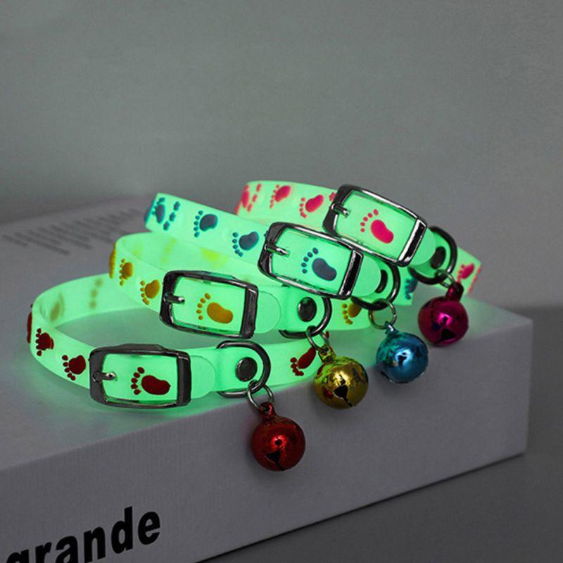 Product Introduction of Pet Glowing puppy Collars with Bells Glow at Night Dogs Cats Necklace Light Luminous Neck Ring Accessories 45