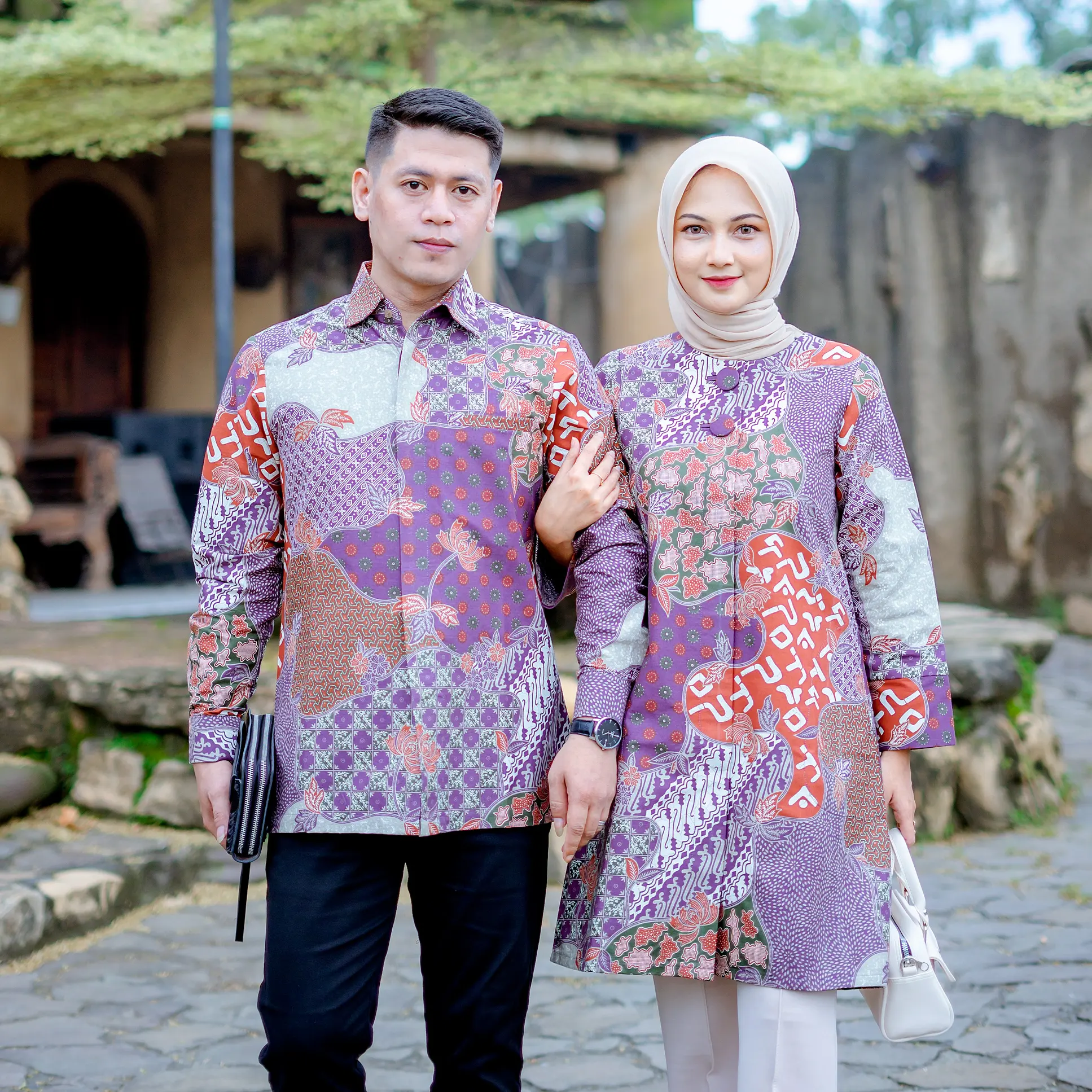 Batik Trikot Set Pakaian Batik Couple Katun Lapis Furing / Trikot Premium Model Lengan Panjang Motif Vaganza Atasan Kerja Baju Keluarga Tunik Wanita