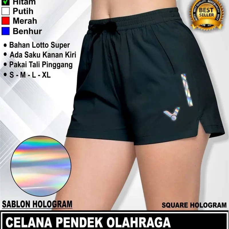 ￼Celana pendek wanita olahraga volli badminton bulutangkis | Celana bawahan wanita olahraga sablon hologram | Celana cewek voli 2