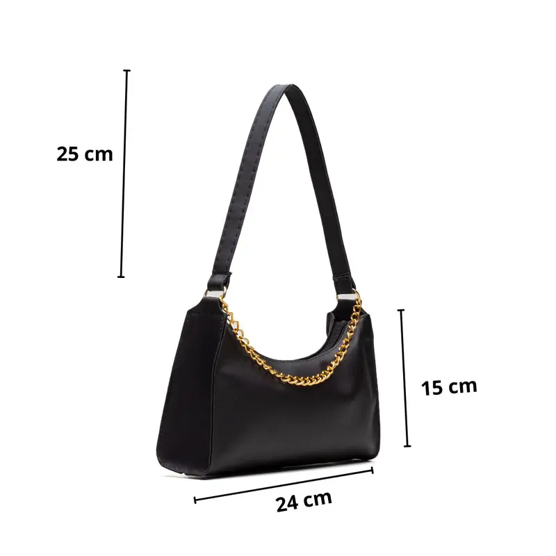 Product Introduction of Kit 3 Bolsas Femininas Baguetes Correntes Lisas de Ombro e Mão Pequenas 0