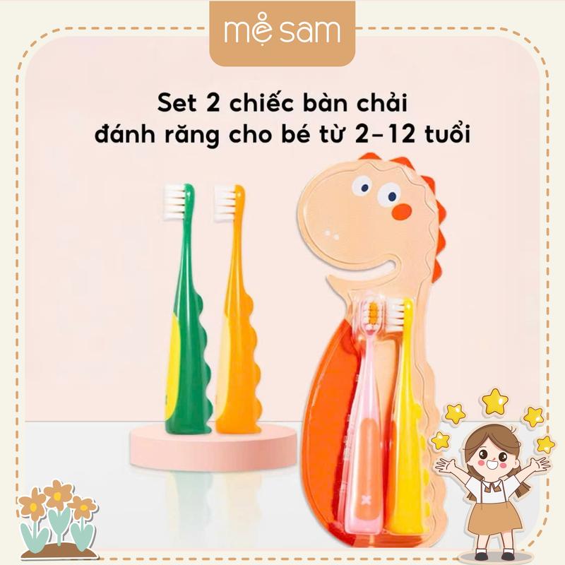 SET 2 BÀN CHẢI KHỦNG LONG CHO BÉ