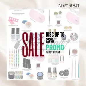 [PROMO PAKET HEMAT] Paket nail art lengkap paket acrylic paket polygel paket glitter paket cat eye paket chrome set lengkap kebutuhan nail art murah