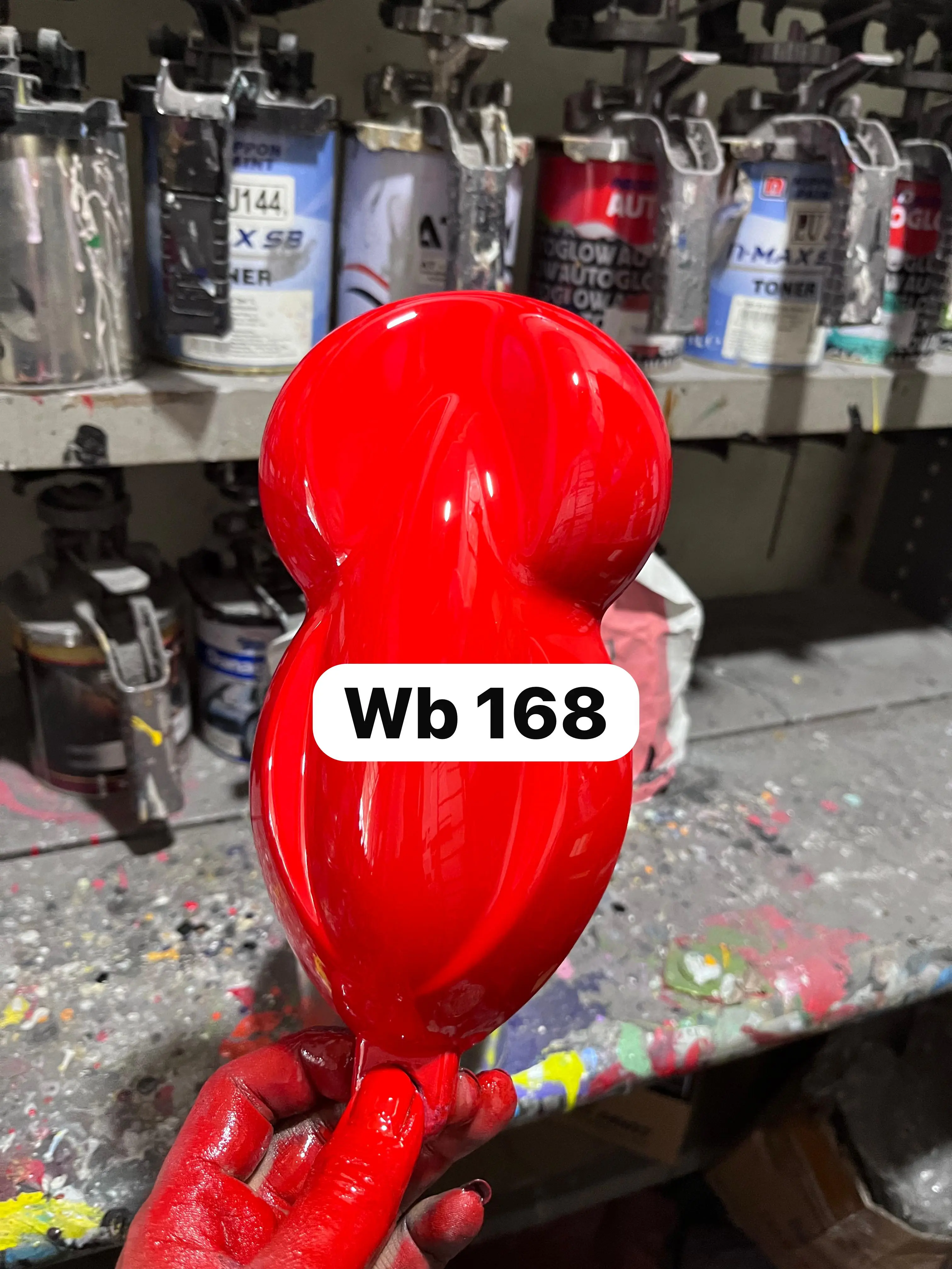 cat merah solid/cat merah cabe pu/cat merah bright red polyuretane