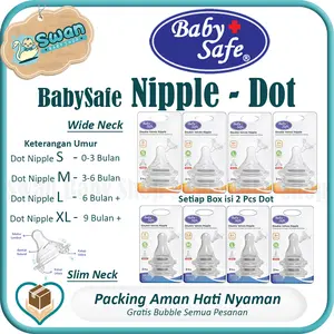 Baby Safe Double Valves Nipple Wide Neck / Slim Neck Bayi