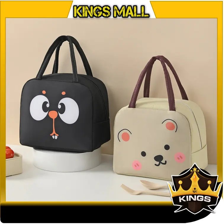 KINGS - T6159 Tas Bekal Aluminium Kawaii / Tas Bekal Anti Air / Tempat Penyimpanan Makanan Serbaguna / Lunch Cooler Bag Waterproof