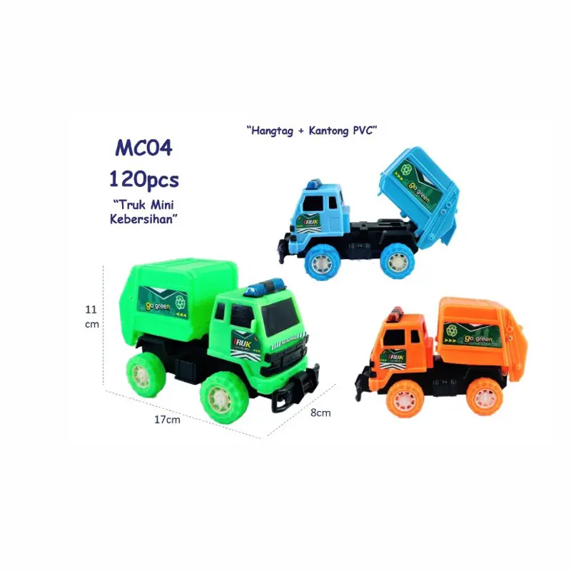 Mainan Murah Mainan Truk Mini Kebersihan MC04 dengan Hangtag dan Kantong PVC - Mainan Anak