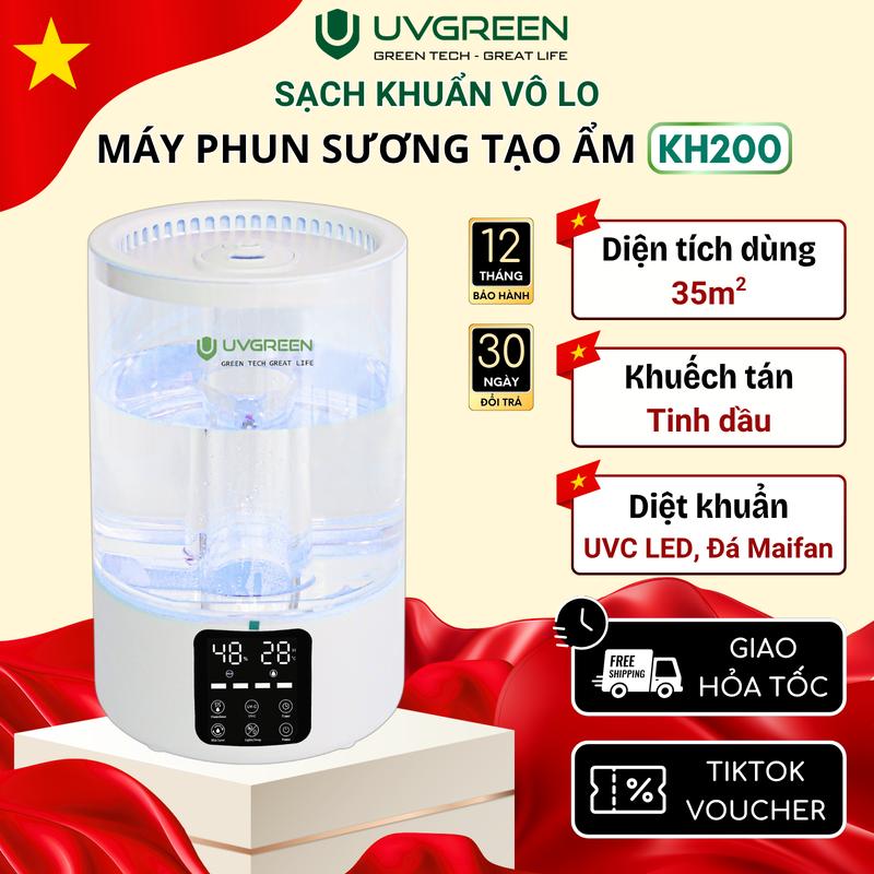 Máy Phun Sương Siêu Âm Hiện Đại UVGREEN KH200 - UVC LED Khử Khuẩn - Tự Động Bù…