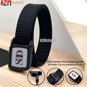 sabuk gesper ikat pinggang anak sekolah SD kanvas nylon kecil AH20 Fashion