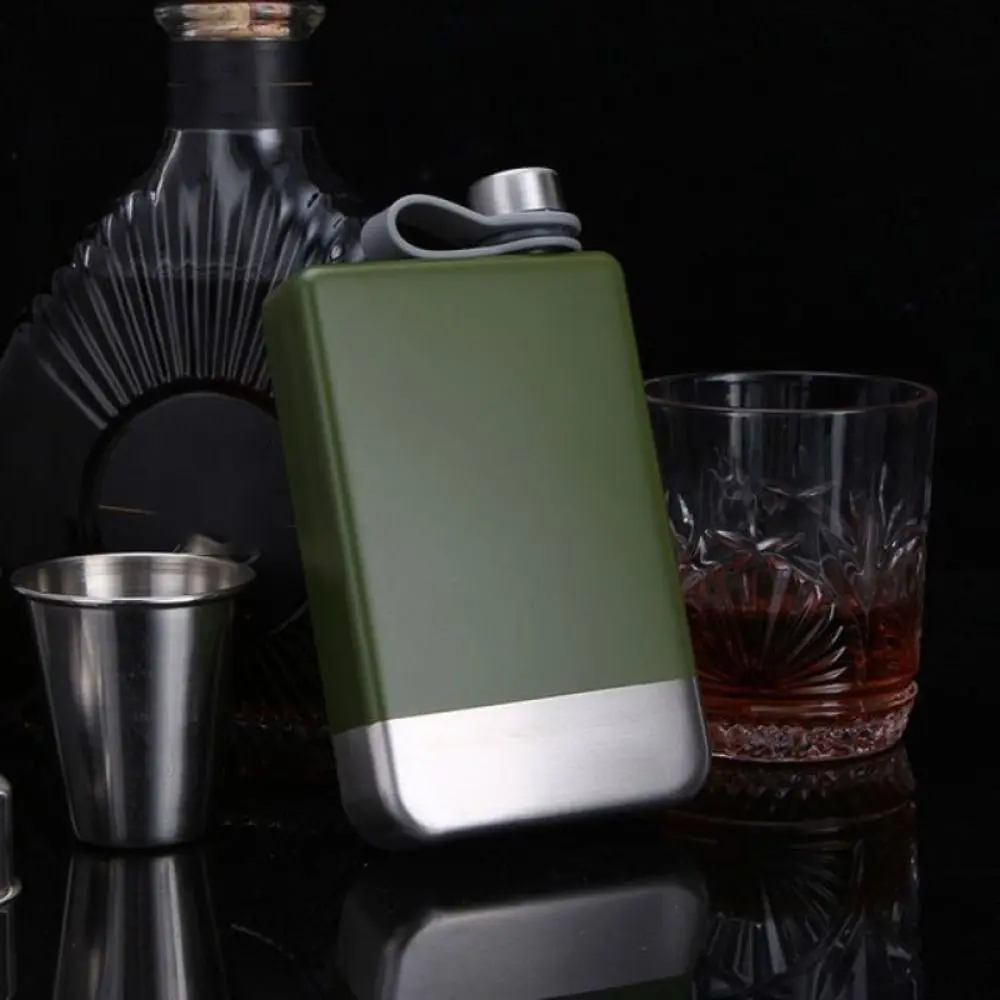Household 9oz Hip Flask Unbreakable Stainless Steel Flagon Durable Pocket Wine Bottle Camping