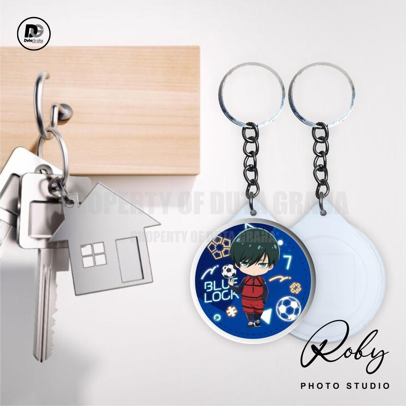 [KEYRING PRESS] BLUE LOCK CHIBI KARAKTER Gantungan Kunci Keychain Aksesoris Souvenir ANIME BOLA YOICHI ISAGI ITOSHI 3