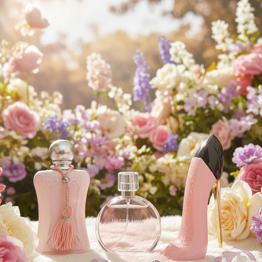 (HANYA DI LIVE VIA VAVUM) 3 Botol parfum wanita tahan lama Maiden Anna Pink Series Parfum Elegan & Tahan Lama Wangi Memikat Cocok Untuk Berbagai Kesempatan Wanginya Delina 75 ML+Hells Pink 30 Ml dan 30 ML