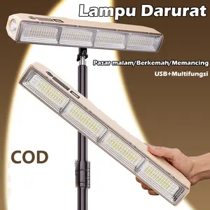 Lampu Emergency Tube LED Magnetic Gantung Rechargeable USB Powerbank Cahaya Putih Kuning Senter Multifungsi Camping Darurat MAX 500W