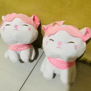 Boneka Lucu Kucing Boneka Lembut Mainan Mewah Kucing dengan Penutup Mata Kado Anak Plush Toy Buah Dolls