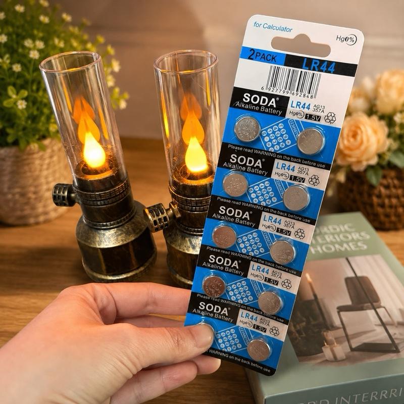 Vỉ 10 Pin Cúc Áo LR44 1.5V – Dùng Cho Đèn Thờ, Đồ Chơi, Đèn LED