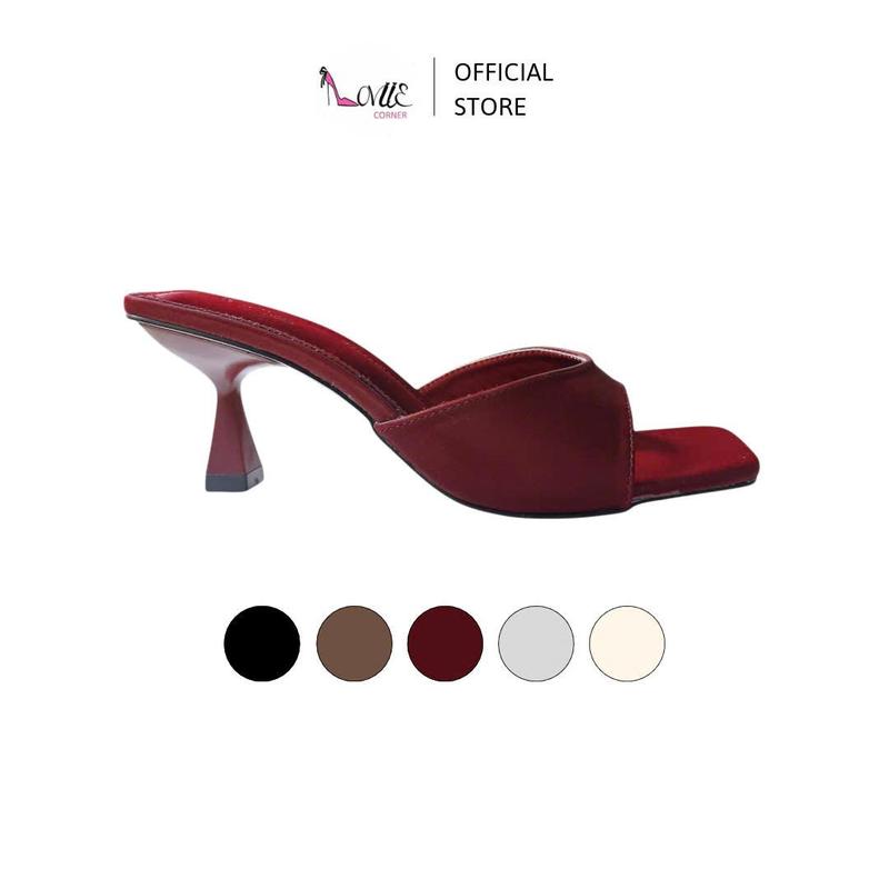 LOVIIECORNER- GUỐC NỮ CAO GÓT THỜI TRANG CÁ TÍNH GÓT LOE - GUỐC NỮ QUAI NGANG THỜI TRANG SANG CHẢNH 7CM- D250367 dép cao gót 10 phân