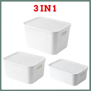 AWEN 3IN1 Storage box dengan tutup kotak penyimpanan serbaguna storage box multifungsi